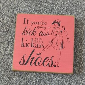 Motivational Pink Sign with Vintage Illustration